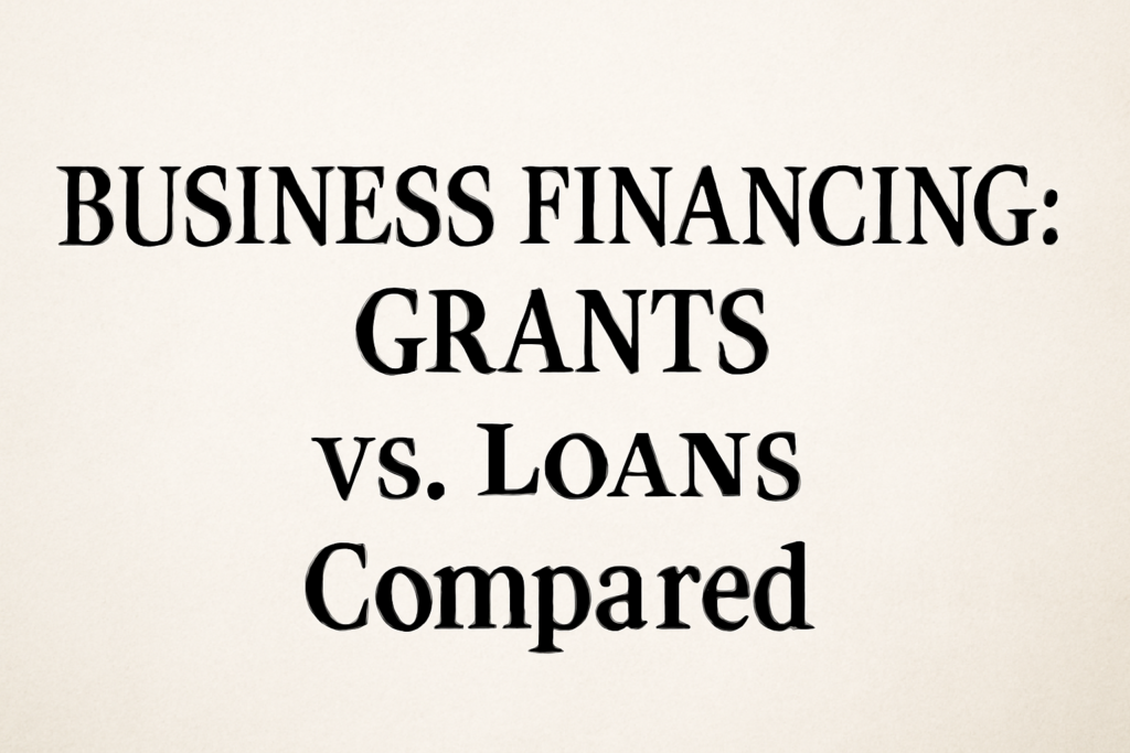 Business Financing Grants vs. Loans Compared