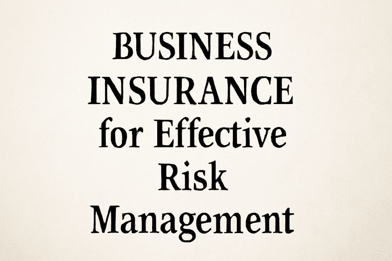 Business Insurance for Effective Risk Management